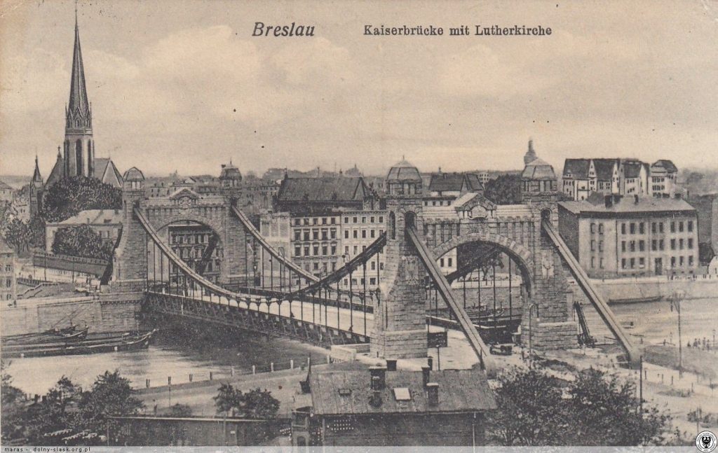 Most Grunwaldzki i kościół Lutra,1911 r. Źródło: https://polska-org.pl/6925139,foto.html?idEntity=508951