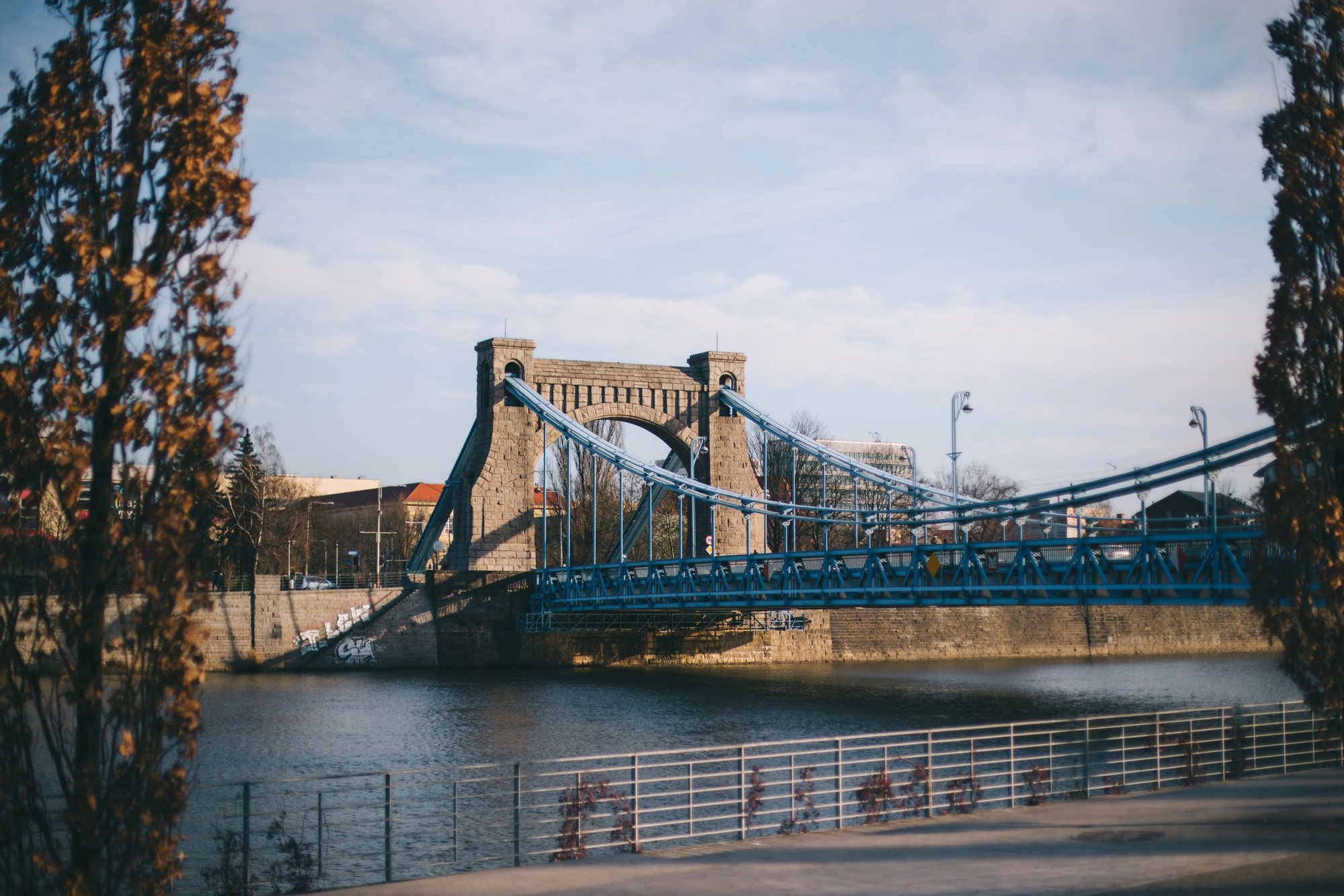 Widok na most Grunwaldzki.