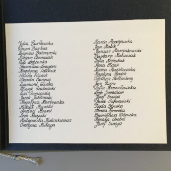 Kronika absolwentów Liceum Ogólnokształcącego nr 2 im. Piastów Śląskich podarowana prof. Joannie Sicińskiej w dniu otrzymania świadectw dojrzałości. Lata 1960-1964. Spis uczniów.